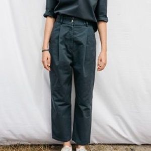 Aurelie Lecuyer Tie-Waist Pants / Trousers Linen / Cotton Material